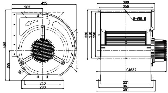 small centrifugal blower fans Structure Diagram