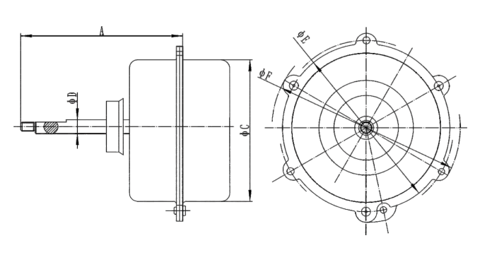 single phase psc motor Structure Diagram