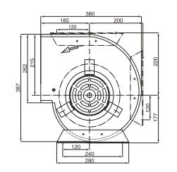 Customized forward curved centrifugal fan Structure Diagram