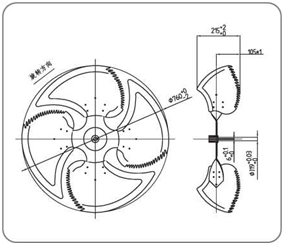 ac evaporator fan motor Structure Diagram