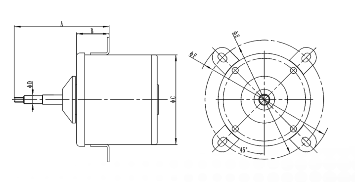 ac PSC Motor Structure Diagram