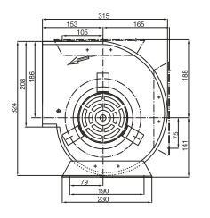 Dc forward curved centrifugal fan Structure Diagram