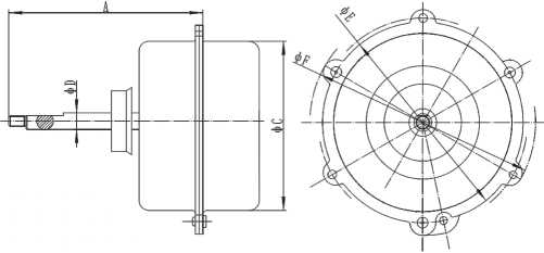 Bldc table cooler fan motor Structure Diagram